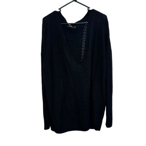 Women's Millau Black Cotton Blend Sweater Size S